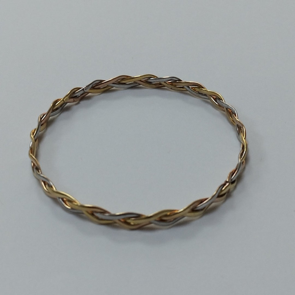 PULSERA RIGIDA ORO, ORO COMBINADO 14 K 5.1 GRMS (SEMINUEVO)
