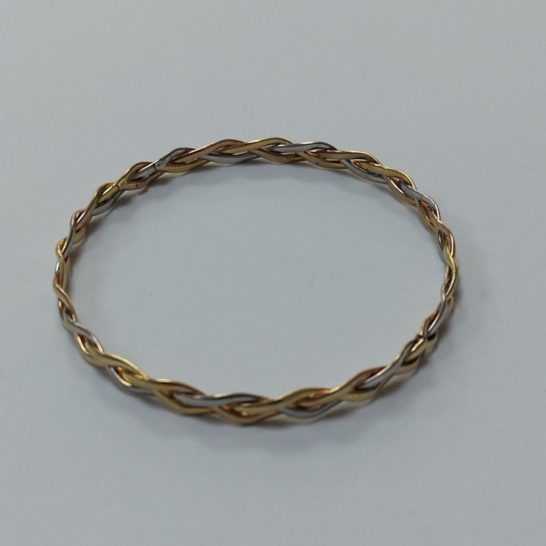 PULSERA RIGIDA ORO, ORO COMBINADO 14 K 5.1 GRMS (SEMINUEVO)