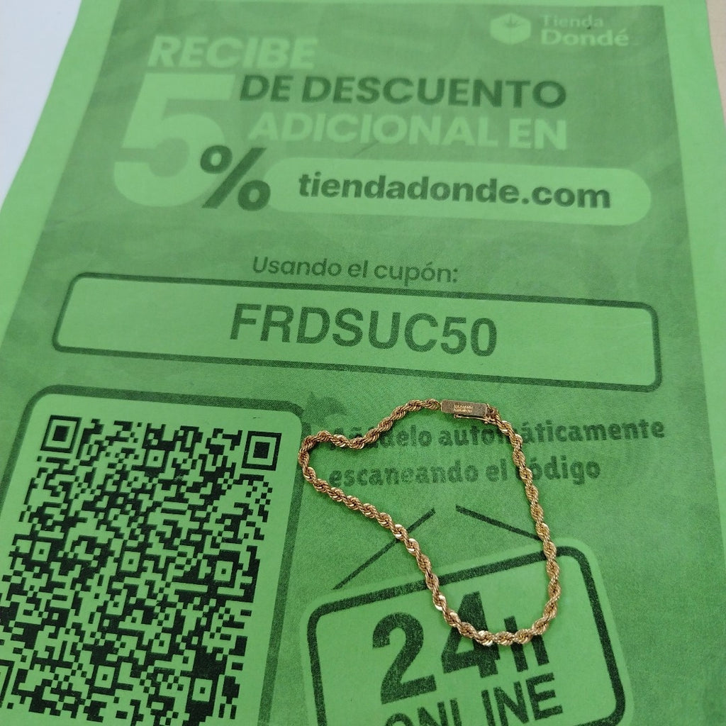 PULSERA ORO 14 K 6.4 GRMS (SEMINUEVO)