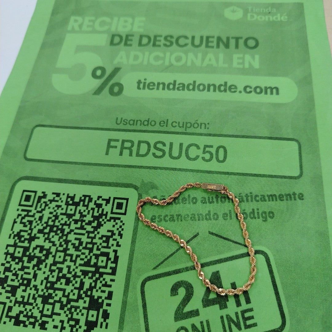 PULSERA ORO 14 K 6.4 GRMS (SEMINUEVO)