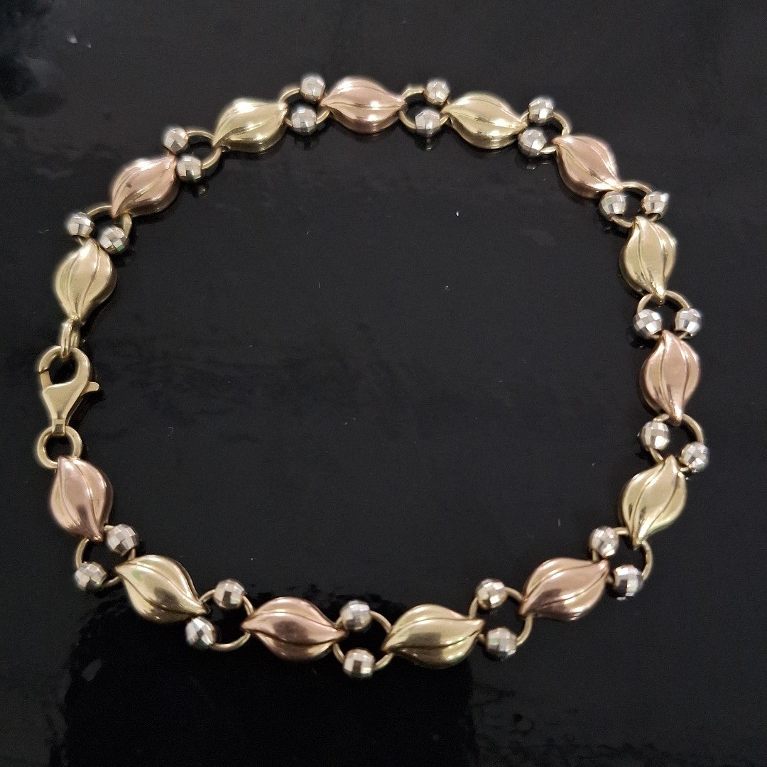 PULSERA ORO COMBINADO 14 K 6,80 GRMS (SEMINUEVO)