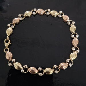 PULSERA ORO COMBINADO 14 K 6,80 GRMS (SEMINUEVO)