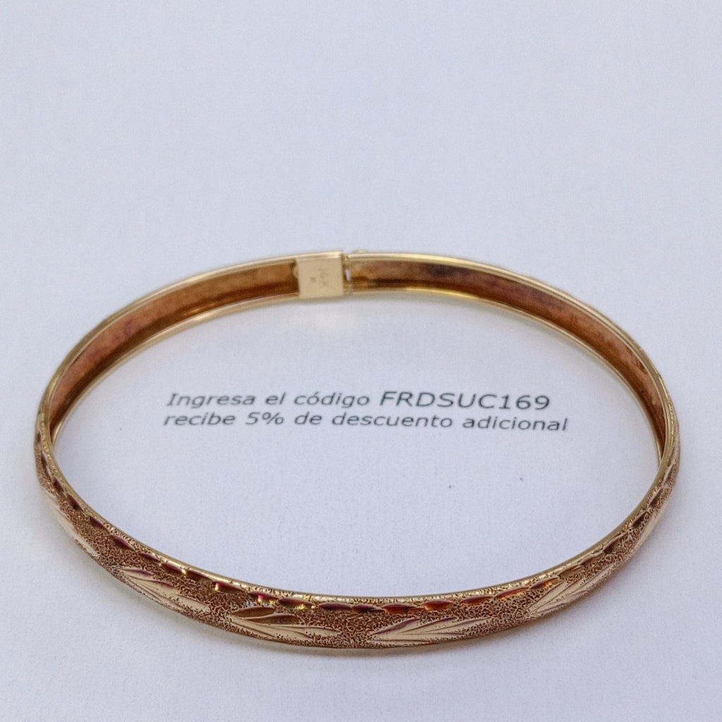 PULSERA RIGIDA ORO 14 K 4.9 GRMS (SEMINUEVO)