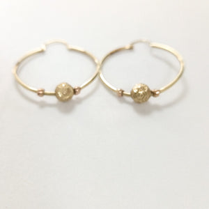 ARRACADAS PAR ORO 14 K 2.7 GRMS (SEMINUEVO)