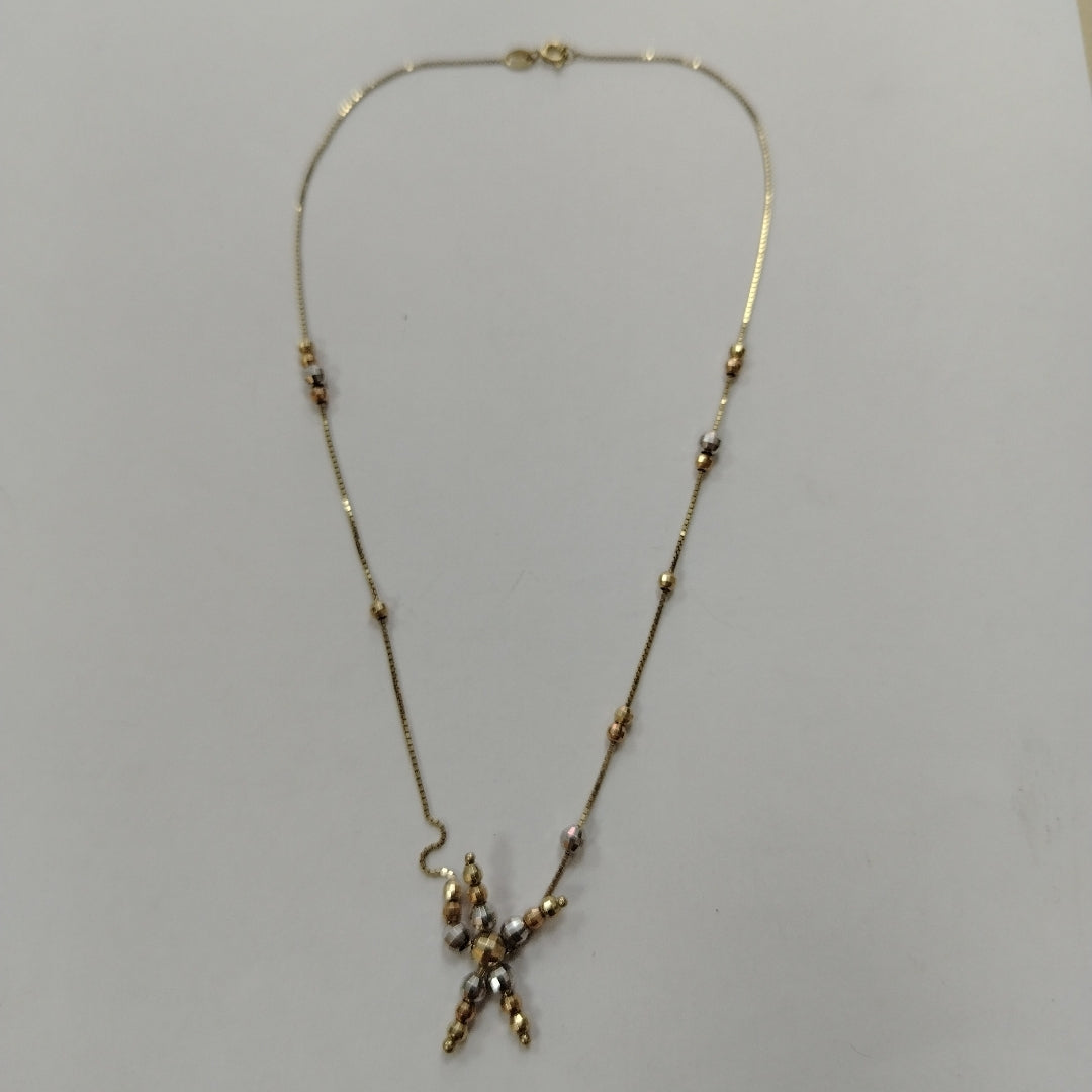 GARGANTILLA ORO, ORO COMBINADO 10 K 4.2 GRMS (SEMINUEVO)