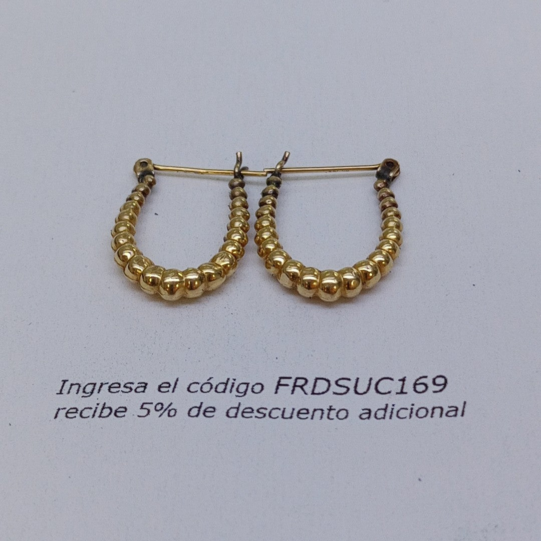 ARRACADAS PAR ORO 14 K 1.5 GRMS (SEMINUEVO)