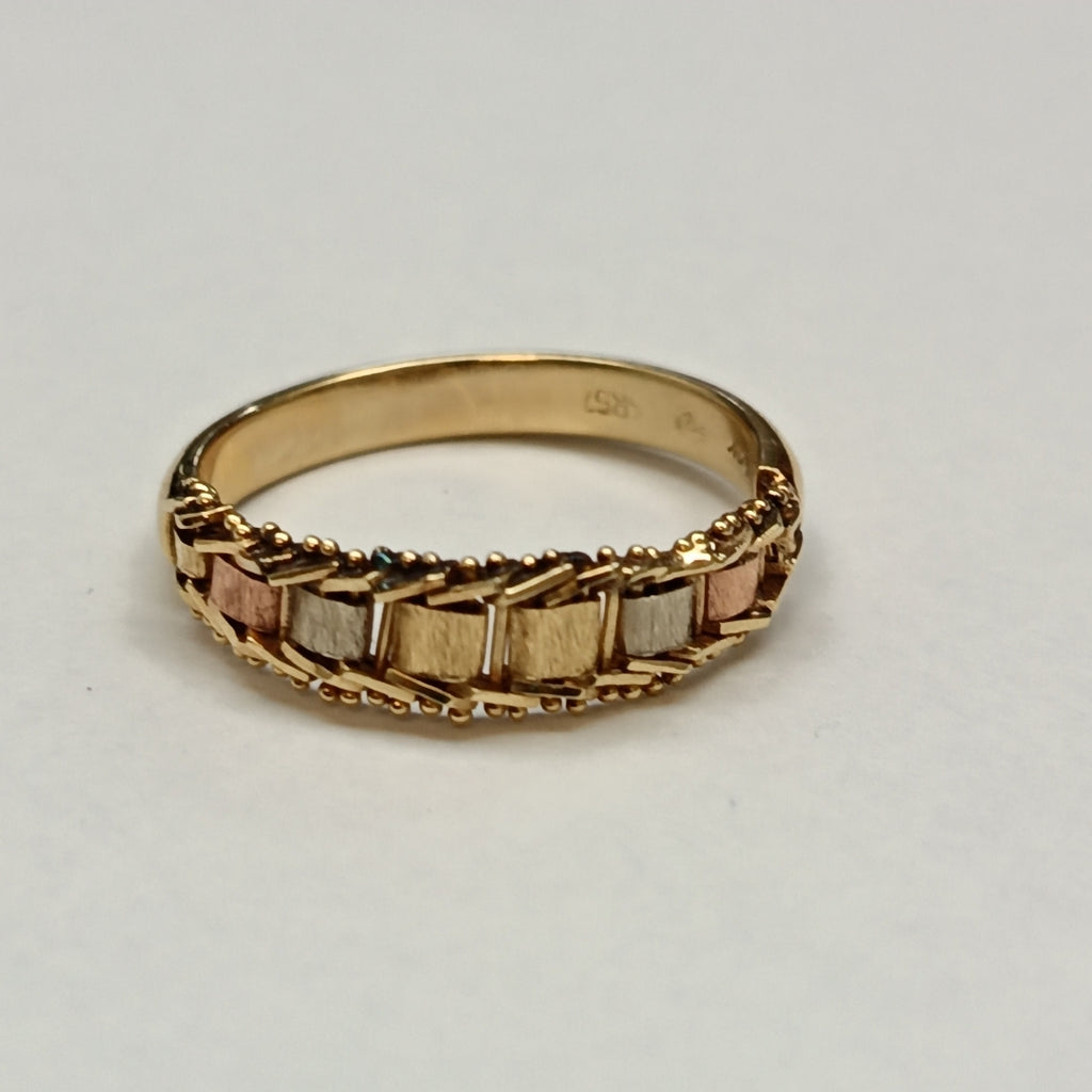 ANILLITO ORO COMBINADO 14 K 3.5 GRMS (SEMINUEVO)