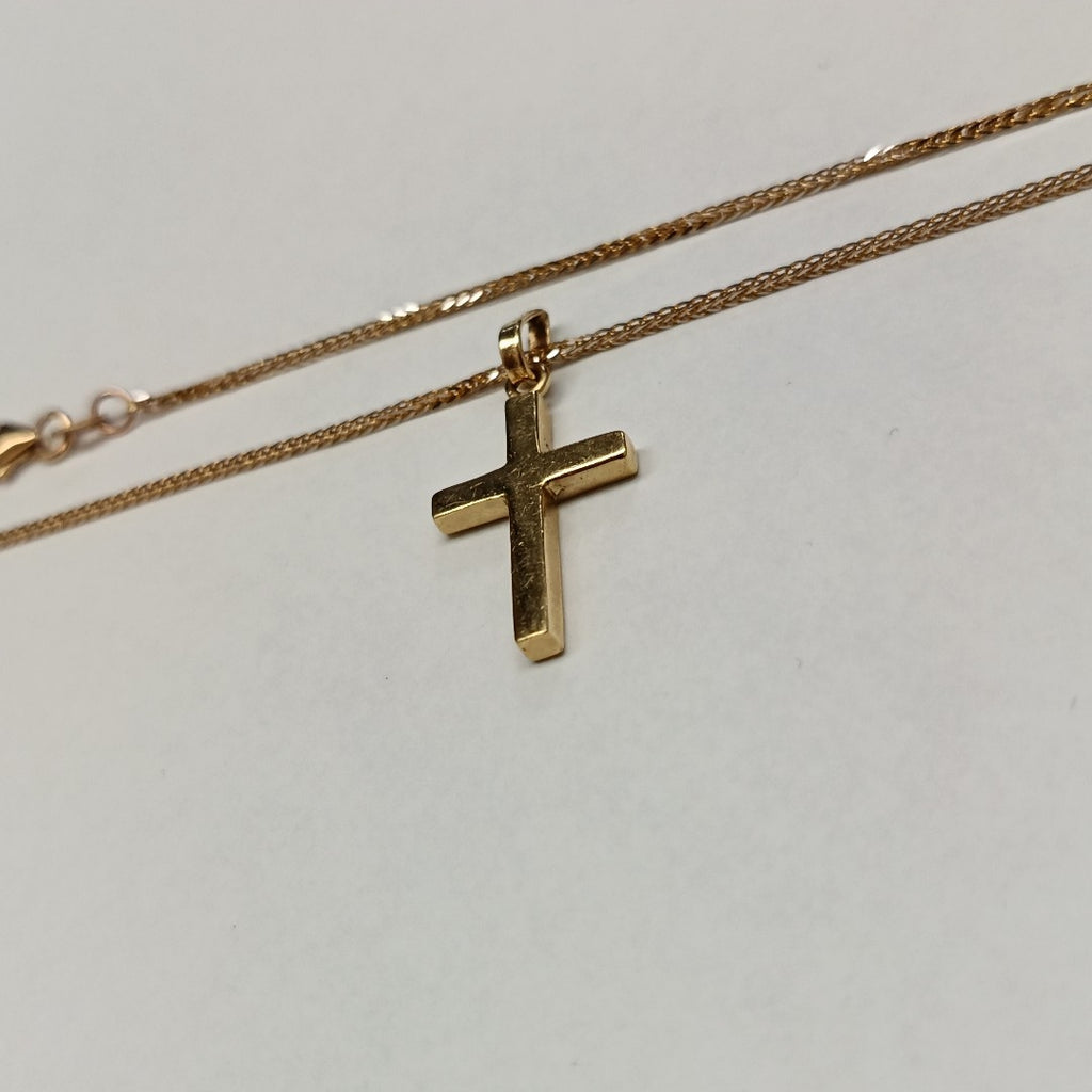 CADENA, CRUZ ORO 14 K 3.5 GRMS (SEMINUEVO)