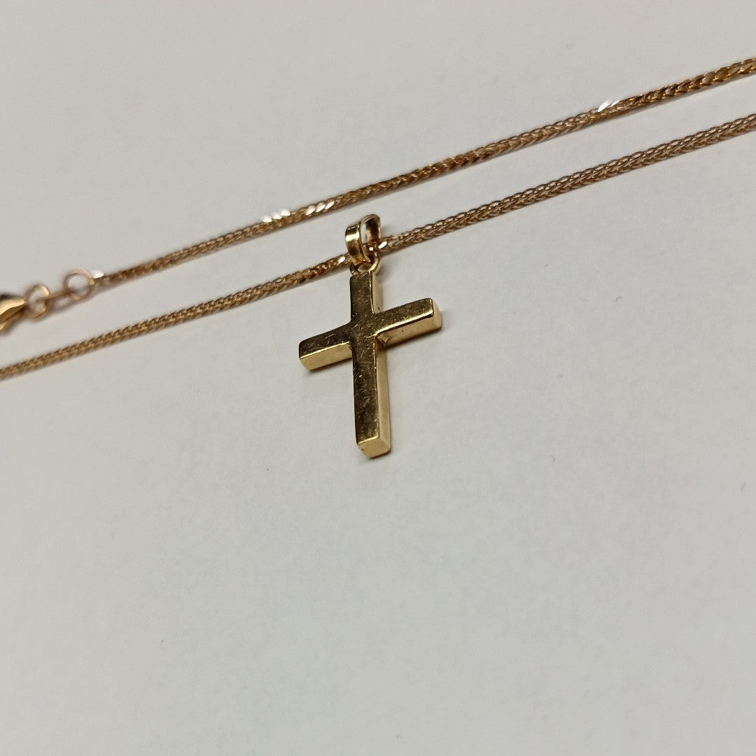 CADENA, CRUZ ORO 14 K 3.5 GRMS (SEMINUEVO)