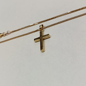 CADENA, CRUZ ORO 14 K 3.5 GRMS (SEMINUEVO)