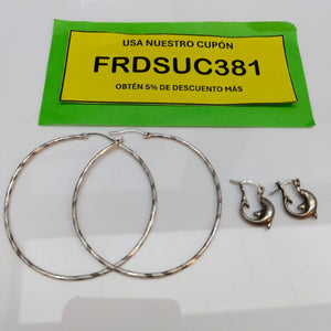 ANILLITO, ARETES PAR, ARRACADAS PAR, CADENA, DIJE, ESCLAVA, PULSERA PLATA 26.6 GRMS (SEMINUEVO)