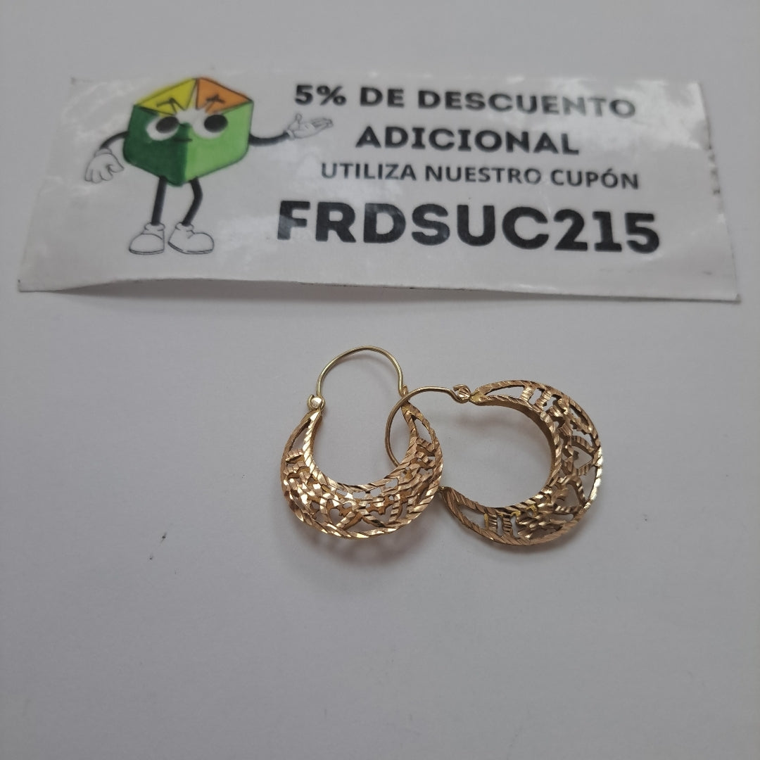 ARRACADAS PAR ORO 8 K 3.7 GRMS (SEMINUEVO)