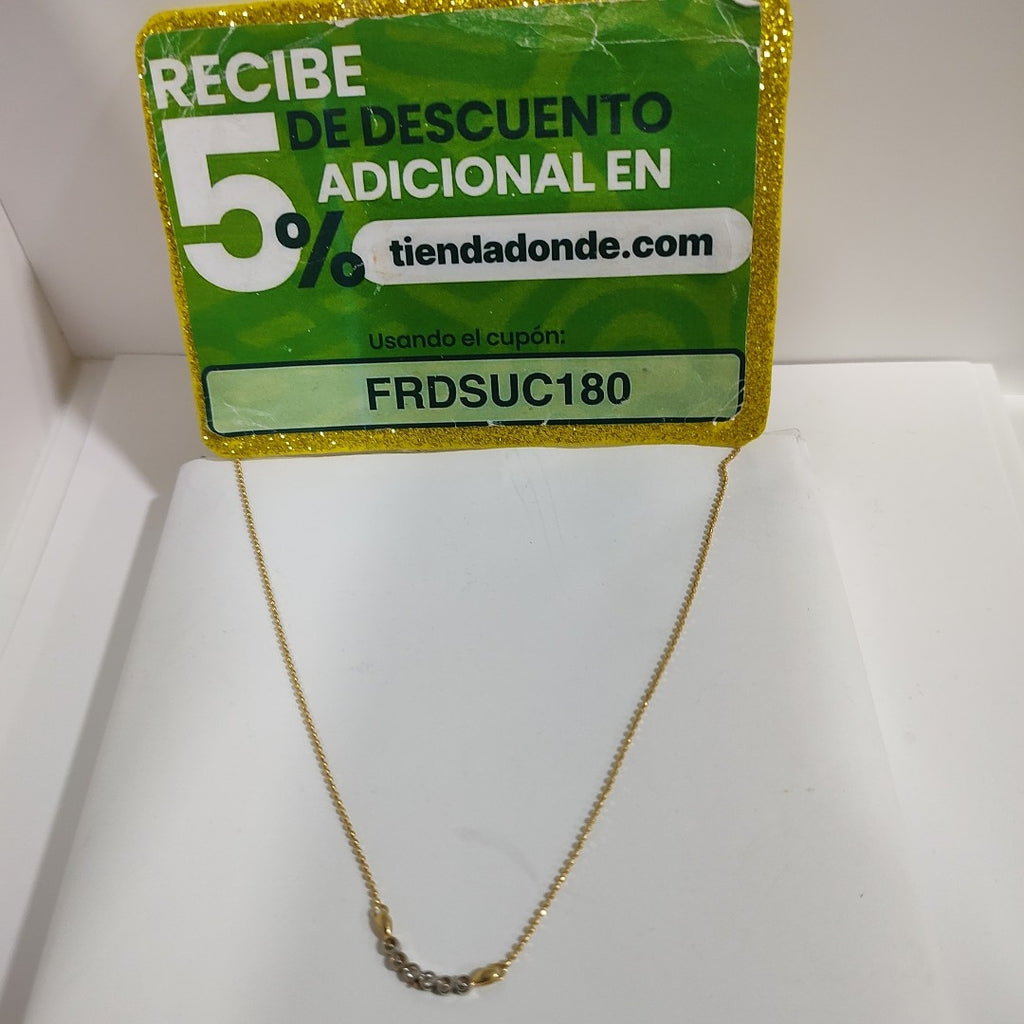 COLLAR ORO COMBINADO 14 K 3.4 GRMS (SEMINUEVO)