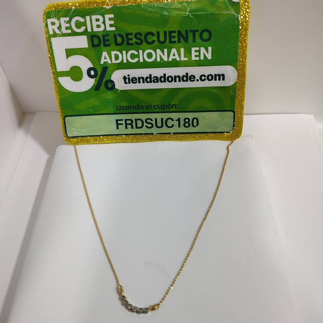 COLLAR ORO COMBINADO 14 K 3.4 GRMS (SEMINUEVO)