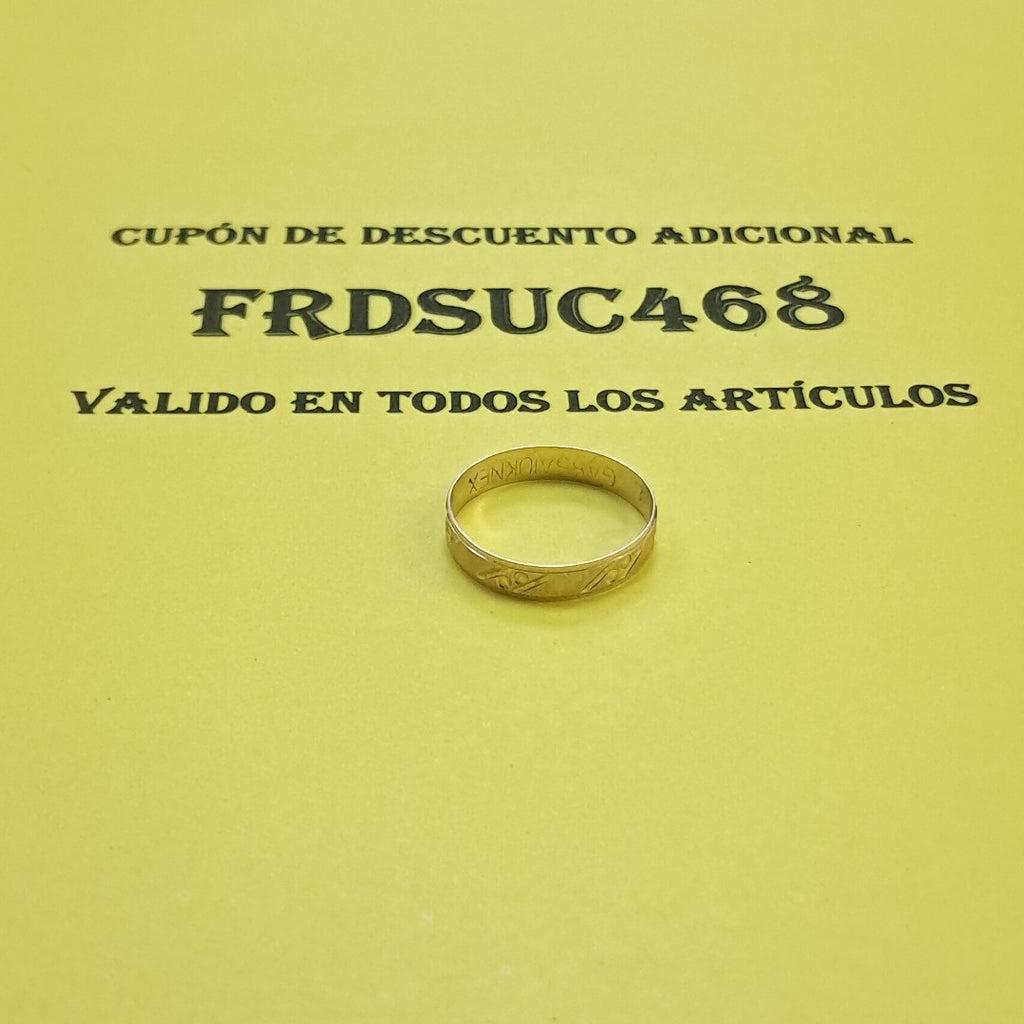 ARGOLLA ORO 10 K 0.9 GRMS (SEMINUEVO)