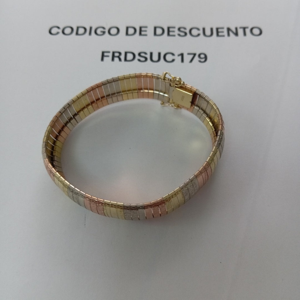 PULSERA ORO, ORO COMBINADO 14 K 28.2 GRMS (SEMINUEVO)