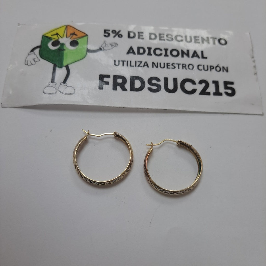 ARRACADAS PAR ORO 14 K 2.3 GRMS (SEMINUEVO)