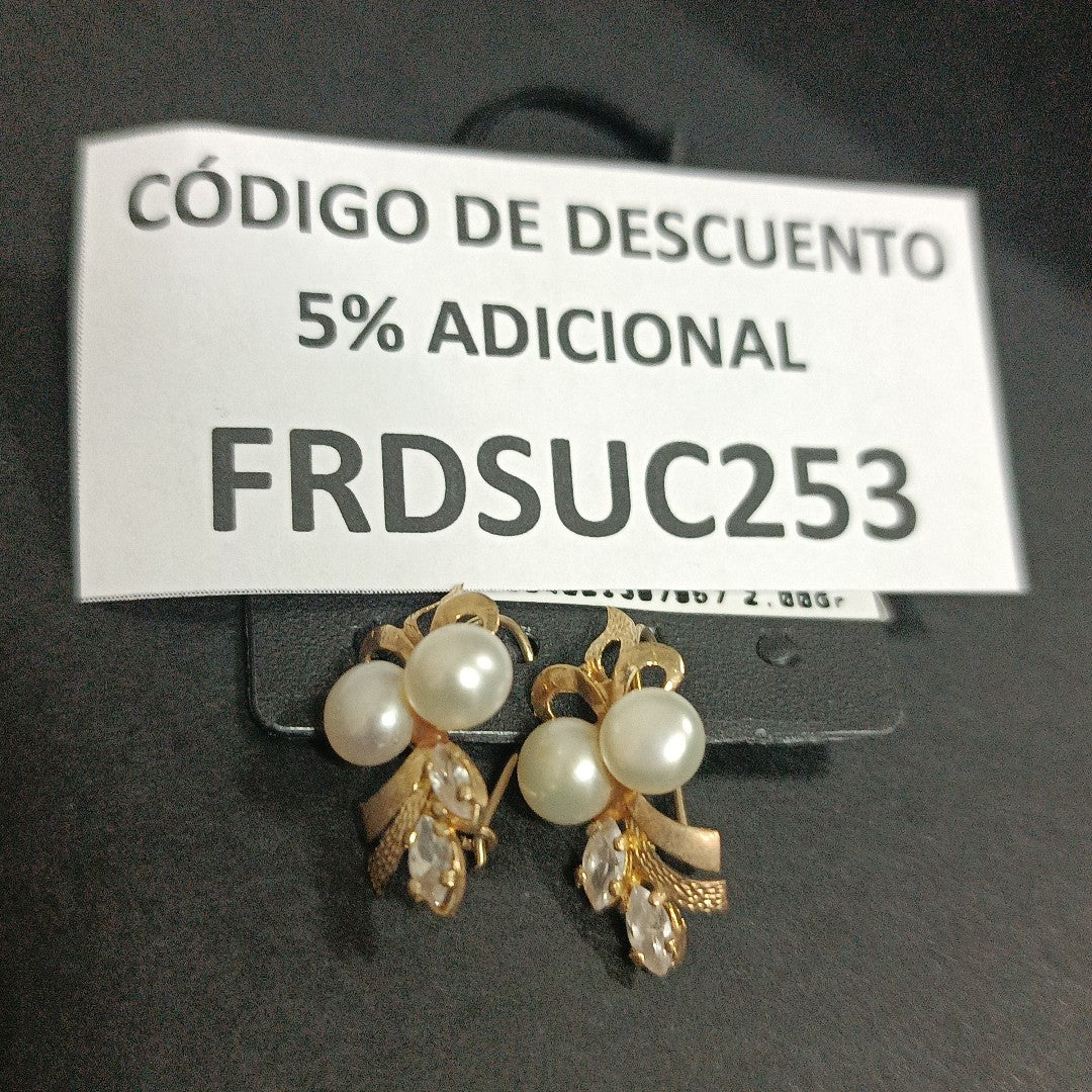 ARETES PAR ORO 10 K 2,00 GRMS (SEMINUEVO)