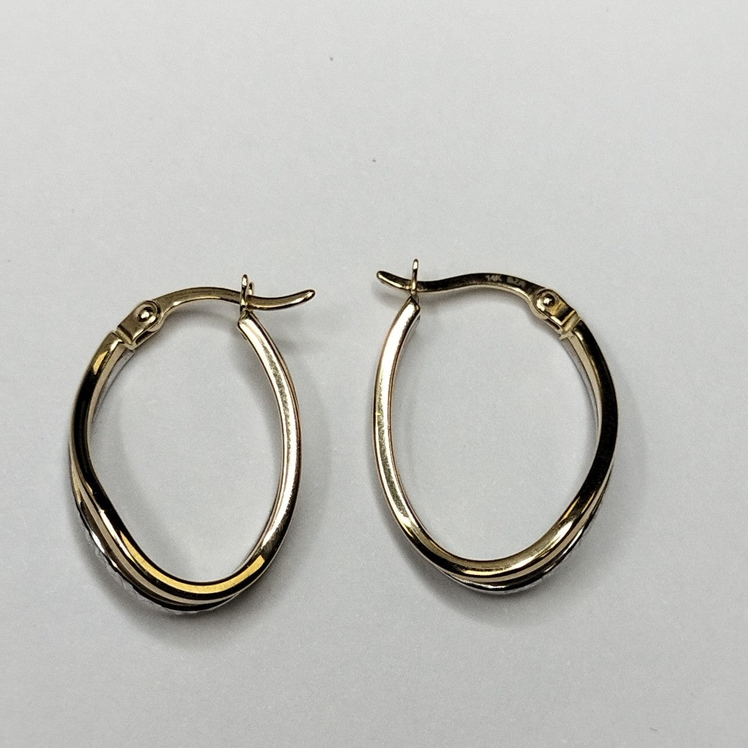 ARRACADAS PAR ORO, ORO BLANCO 14 K 2 GRMS (SEMINUEVO)