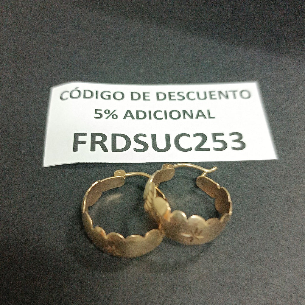 ARRACADAS PAR ORO 8 K 3,50 GRMS (SEMINUEVO)