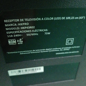 PANTALLA HKPRO HKP43R02 43" LED FULL HD (SEMINUEVO)