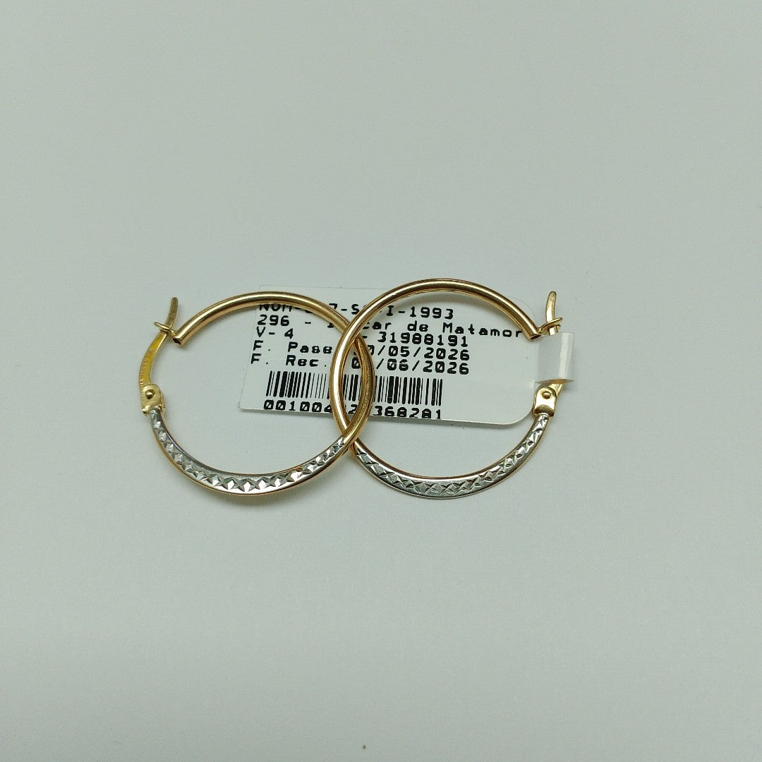 ARRACADAS PAR ORO 14 K 1,30 GRMS (SEMINUEVO)