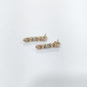 BROQUELES PAR ORO COMBINADO 14 K 2.2 GRMS (SEMINUEVO)