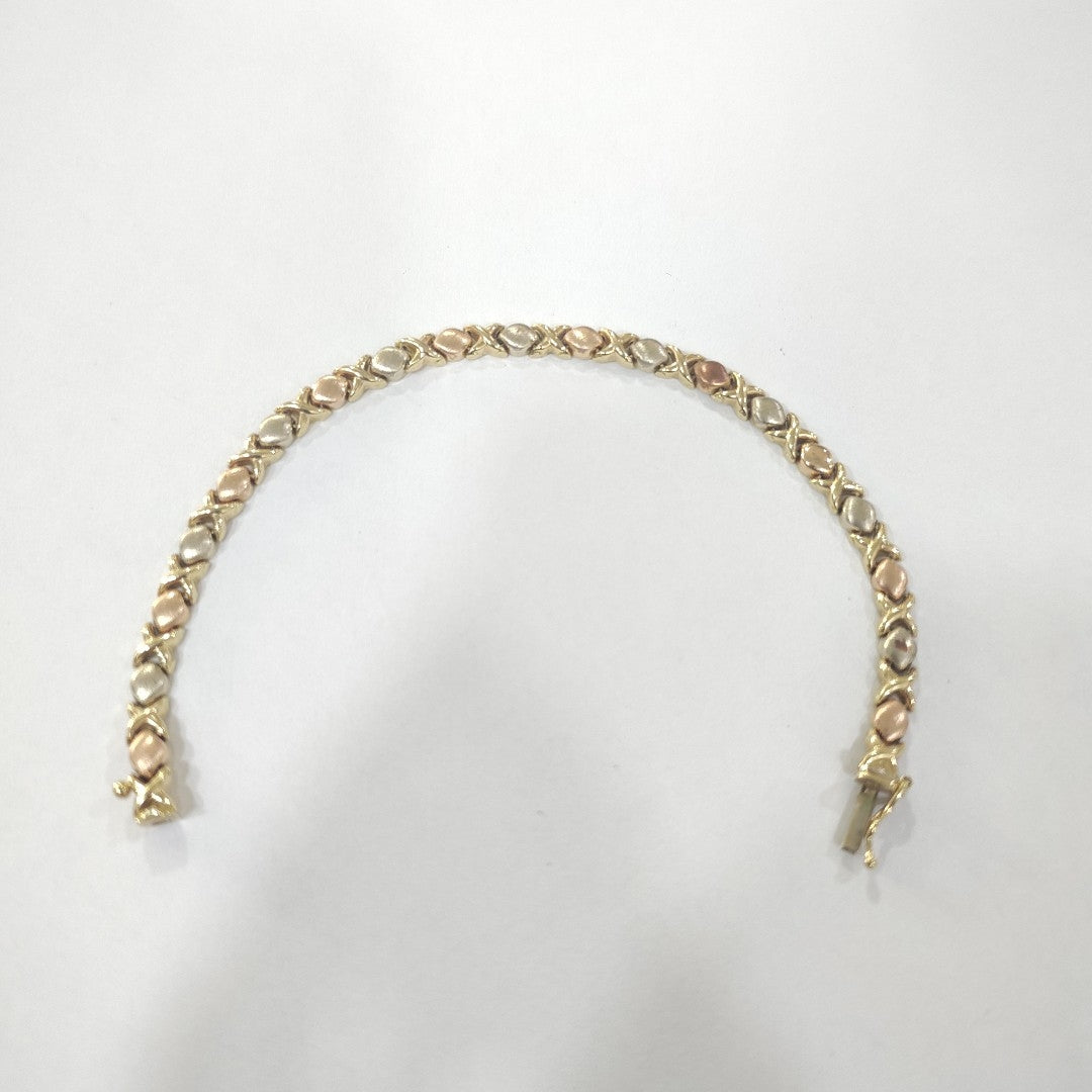 PULSERA ORO COMBINADO 14 K 8.4 GRMS (SEMINUEVO)