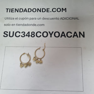 ARRACADAS PAR ORO 14 K 2.9 GRMS (SEMINUEVO)