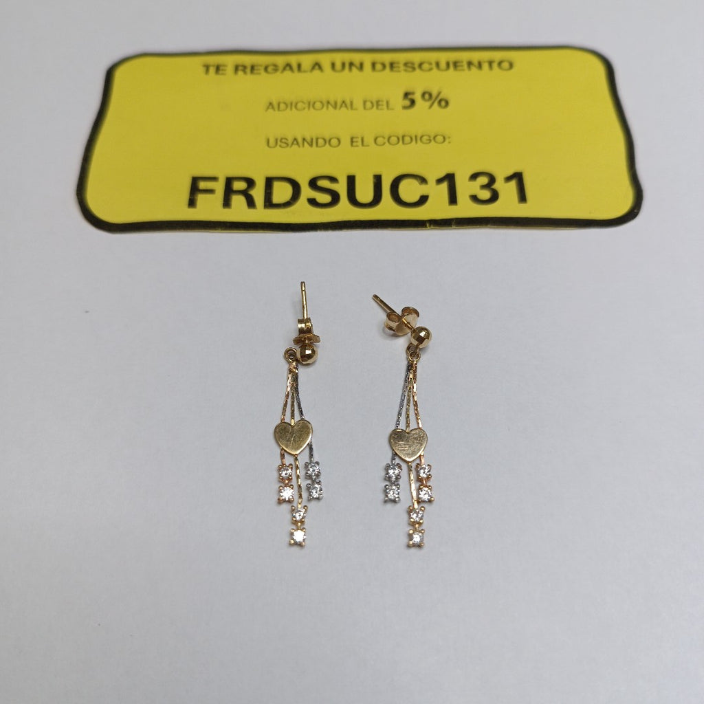 ARETES PAR ORO 14 K 2.1 GRMS (SEMINUEVO)