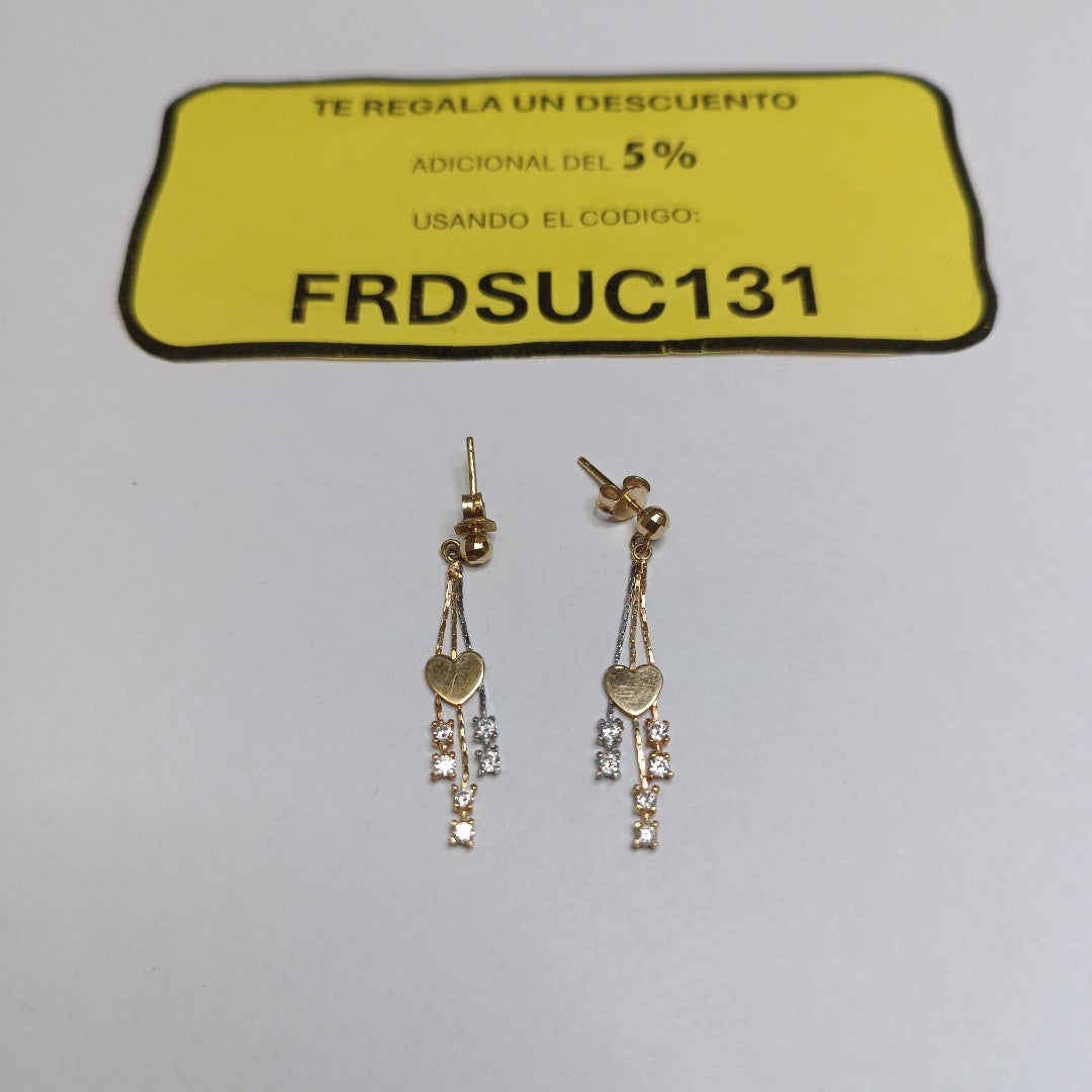 ARETES PAR ORO 14 K 2.1 GRMS (SEMINUEVO)