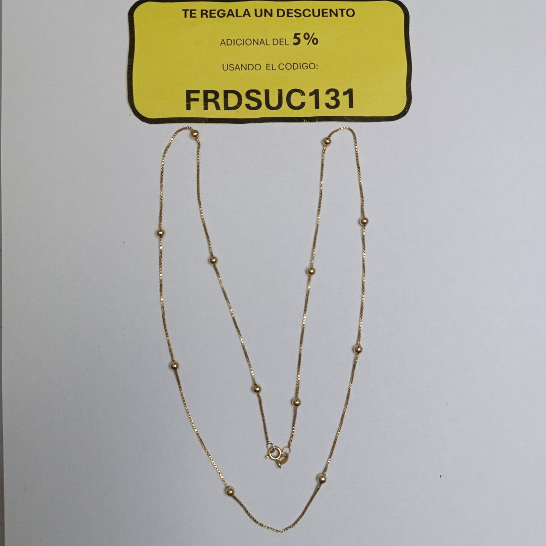 CADENA ORO 14 K 4.3 GRMS (SEMINUEVO)