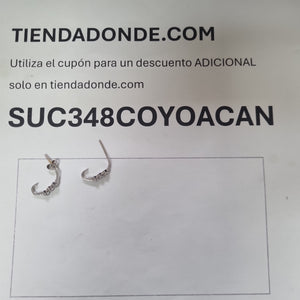 ARETES PAR ORO BLANCO 14 K 1.9 GRMS (SEMINUEVO)