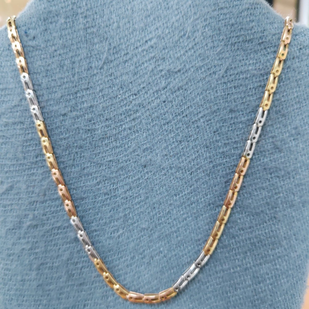 CADENA ORO COMBINADO 14 K 12,90 GRMS (SEMINUEVO)