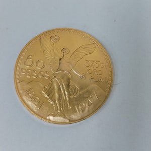 Moneda Centenario Cincuenta Pesos Oro Mexicano 21.6K