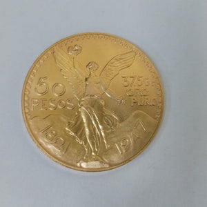 Moneda Centenario Cincuenta Pesos Oro Mexicano 21.6K
