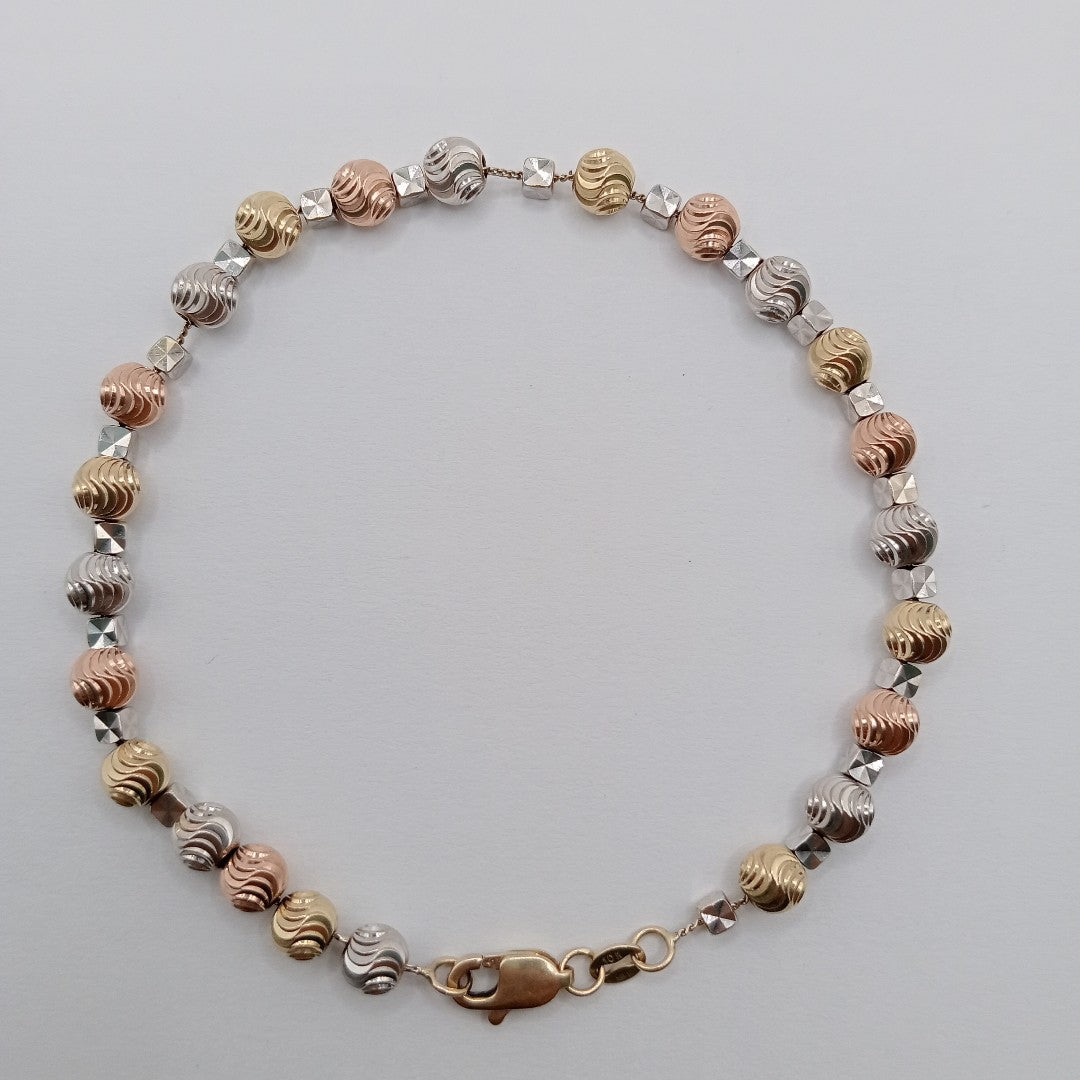 PULSERA ORO COMBINADO 10 K 5.1 GRMS (SEMINUEVO)