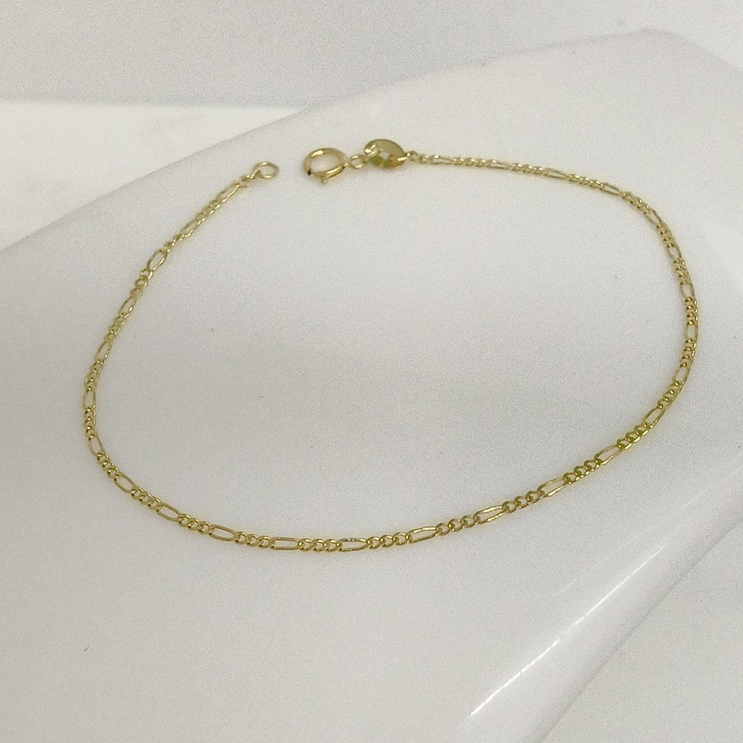 PULSERAS TEJIDO 3X1 ORO 14K 21 CM 1 GR (NUEVO)