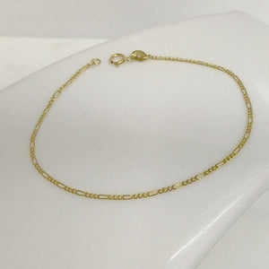 PULSERAS TEJIDO 3X1 ORO 14K 21 CM 1 GR (NUEVO)