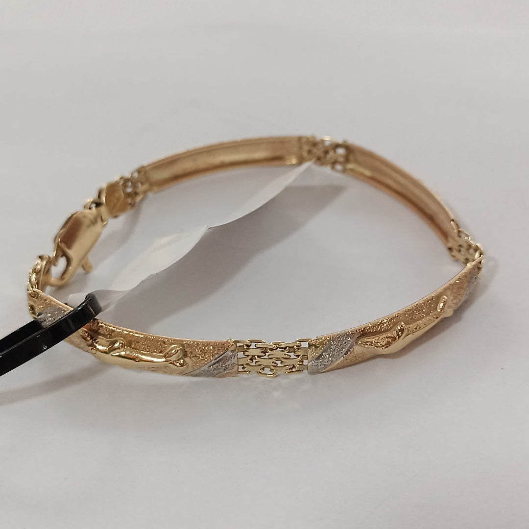PULSERA ORO COMBINADO 14 K 6,80 GRMS (SEMINUEVO)