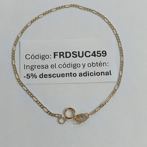 PULSERA TEJIDO 3X1 ORO 14K 18 0.9 GR (NUEVO)