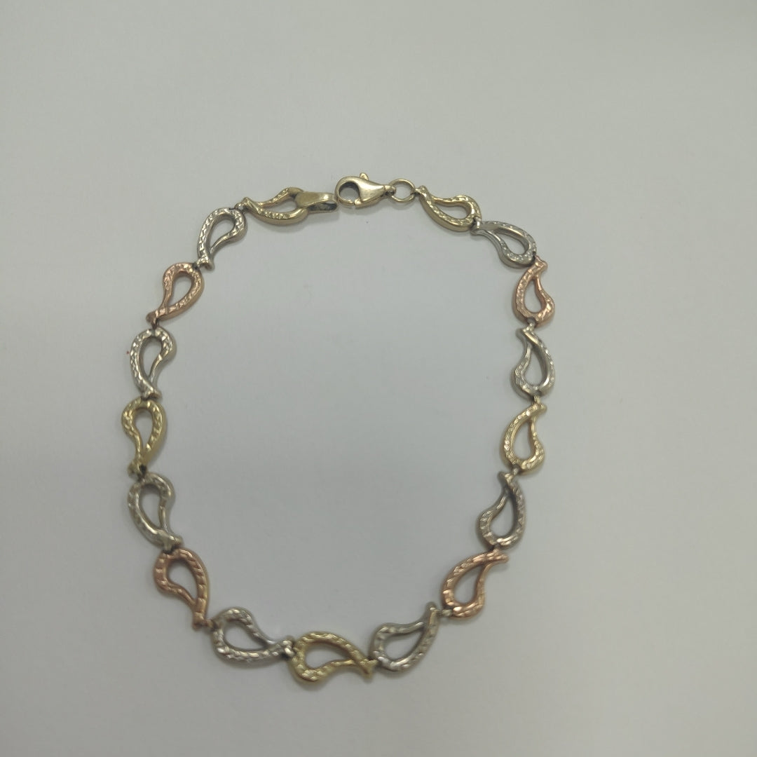 PULSERA ORO, ORO COMBINADO 14 K 3.1 GRMS (SEMINUEVO)