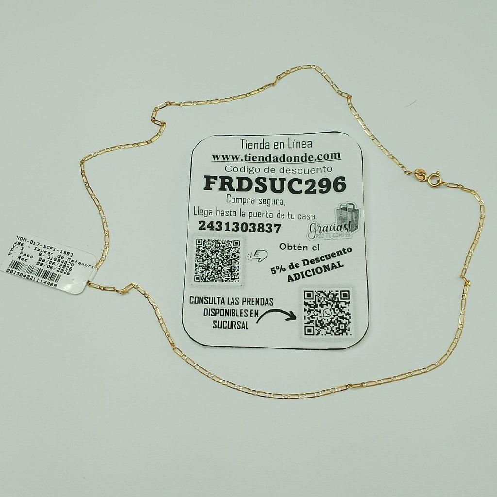 CADENA ORO 10 K 1.3 GRMS (SEMINUEVO)