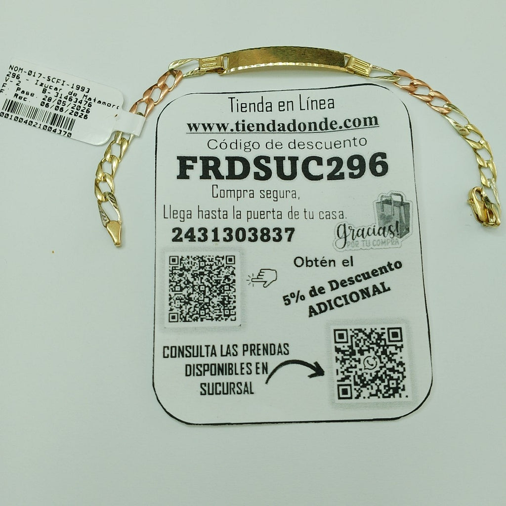 ESCLAVA ORO 14 K 3.2 GRMS (SEMINUEVO)