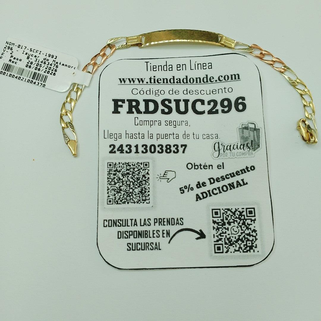ESCLAVA ORO 14 K 3.2 GRMS (SEMINUEVO)