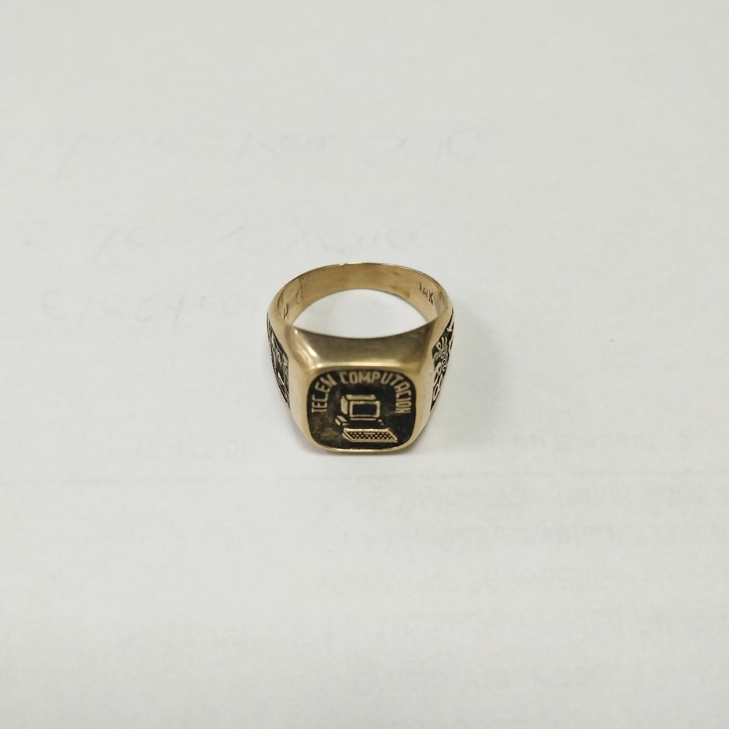 ANILLO DE GRADUACIÓN ORO 14 K 6 GRMS (SEMINUEVO)