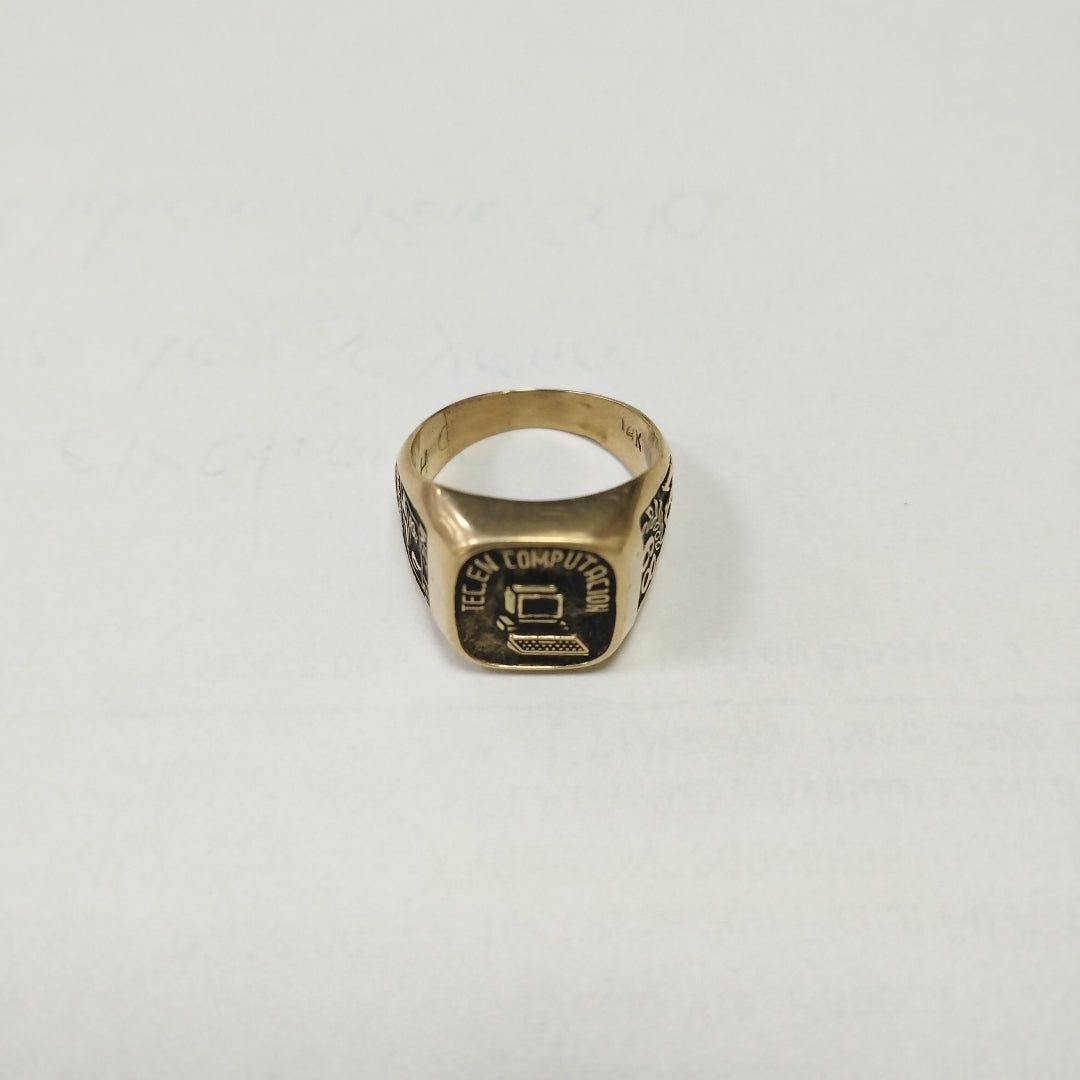 ANILLO DE GRADUACIÓN ORO 14 K 6 GRMS (SEMINUEVO)