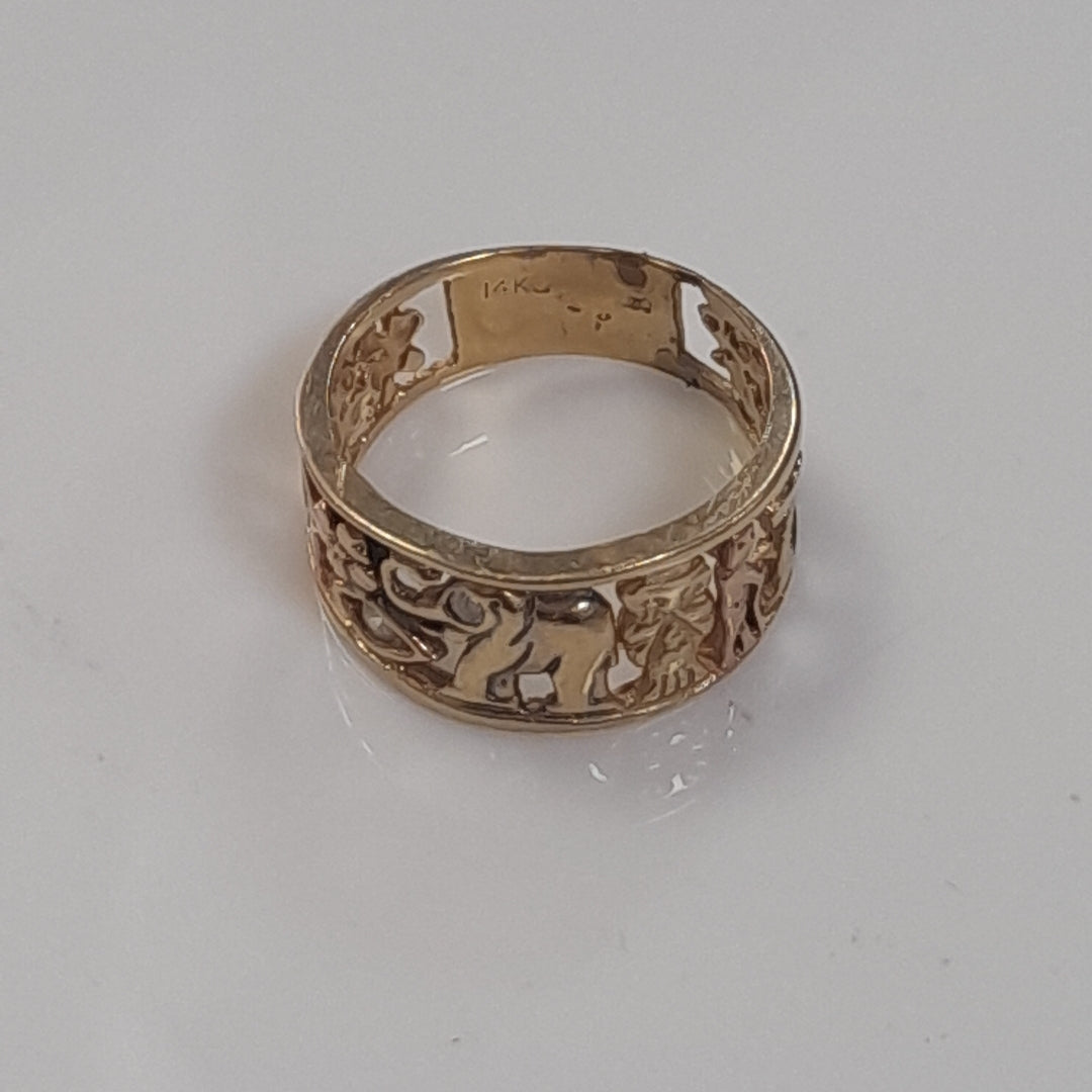 ARGOLLA DE LA SUERTE ORO 14 K 4.2 GRMS (SEMINUEVO)