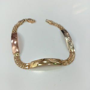 PULSERA ORO, ORO COMBINADO 10 K 4.4 GRMS (SEMINUEVO)