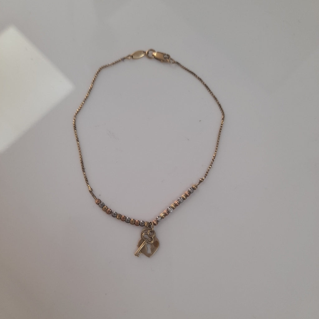 PULSERA ORO COMBINADO 14 K 2.1 GRMS (SEMINUEVO)